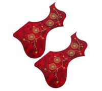 UPKOCH 2pcs Guitar Pick Guard Stickers Acoustic Self-adhesive Scratch Plate Protector for Guitars Backplate Pattern