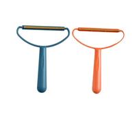 UPKOCH 2pcs Hair Sticking Remover and Cleaning Tool, Portable Mini Lint Remover for Clothes and Bed, Blue and Orange Hair Removal Brush Set for Household Use