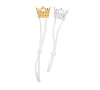 UPKOCH 2pcs Hamster Fancy Dress Crowns for Small Animals Adjustable Soft Headwear Photo Props Royalty Inspired Tiara for Hamsters Rabbits and Tiny Pets Party Supplies