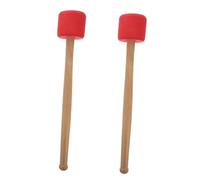 UPKOCH 2pcs Large Foam Drumsticks with Wood Handle for Bass Drum Percussion, Red Big Drum Mallets Suitable for Hand Drumming and Band Performances