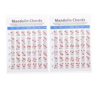 UPKOCH 2pcs Mandolin Chord Chart Coated Practice Guide for Beginners Lightweight Fretboard Notes for Mandolin Players and Teachers Easy to Carry Design