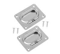 UPKOCH 2pcs Marine Spring Floor Buckle Boat Handles Boat Hatch Latches Flush Pull Hatch Latch Deck Side Handle Pull Ring Kayak Attachments Silver Stainless Steel