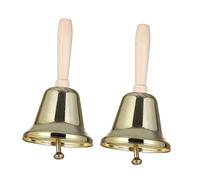 UPKOCH 2pcs Metal Hand Bell Christmas Decor Jingle Bells Ornaments Service Wedding