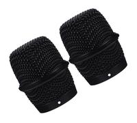 UPKOCH 2pcs Metal Microphone Mesh Grille Replacement Heads Compatible with Bs Wireless Mic Resistant Ball Head for Ktv Conference Vocal Use