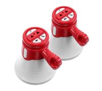 UPKOCH 2pcs Mini Megaphone with Keychain Clear Loud Sound Portable Handheld Horn for DIY Projects Team Gifts Birthday Backpack Tags