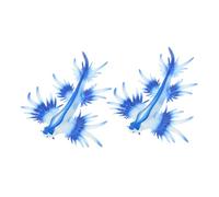UPKOCH 2pcs Mini Ocean Animal Figurines Plastic Sea Slug Models Safe Soft Animal Collectibles for Educational Play Travel and Home Decoration