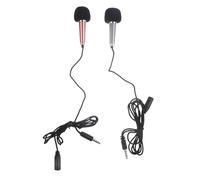 UPKOCH 2pcs Mini Portable Alloy Singing Microphones for Phone with 3.5mm Jack, Compact Mini Vocal Mics for Recording and Karaoke, Children’s Singing Accessories for Mobile and Laptop