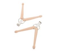 UPKOCH 2pcs Mini Wood Drumsticks Keychain for Musicians Percussion Drum Key Holder Portable Lightweight Gift Accessory for Drummers and Music Lovers