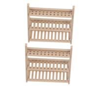 UPKOCH 2pcs Miniature Dollhouse Storage Rack Multi Shoe Cabinet for Dollhouse Decoration for Mini Scene Accessories and Display Boys and Girls Rooms