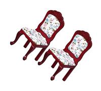 UPKOCH 2pcs Miniature Wooden Chair Set 1:12 Scale Color No Arms Dollhouse Miniatures Pretend