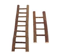 UPKOCH 2pcs Miniature Wooden Dollhouse Staircase Handcrafted Tiny Ladder Accessories for Fairy Garden and Bedroom Decor Mini Step Ladder for DIY Mini House Scenes