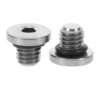 UPKOCH 2pcs Mountain Bike Brake Lever Reservoir Screws - Titanium Alloy Screws M5x5-8 - Hydraulic Brake Oil Bleed Cap Fixing Bolts - Compatible With Shimano