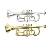 UPKOCH 2pcs Musical Trumpet for Educational Stage Performance Prop Material Safe and Easy to Use for Early Learning and Confidence Building