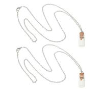 UPKOCH 2Pcs Mustard Seed Prayer Jewelry Tiny Vial Seed Necklace Elegant Design Protected Symbolism Uplifting Support at Easter Time Suitable for Confirmations and Baptisms