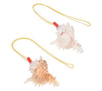 UPKOCH 2Pcs Natural Conch Shell Whistle Horns for Party Noisemakers and Ocean-Themed Home Decor, Large Shell Trumpet Whistles Suitable for Beach Celebrations and Marine Craft