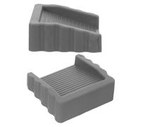 UPKOCH 2pcs Non-Scratching Wedge Door Stop Set with Door Pinch Guard, Rubber TPR Material, Cube Shape, Protects Floors and Fingers, for Homes and Busy Environments