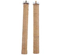 UPKOCH 2pcs Parrot Perch Sturdy Wooden Bird Stand Wear Resistant Scratching Stick for Parakeets Macaws and Finches for Bird Cages and Activity