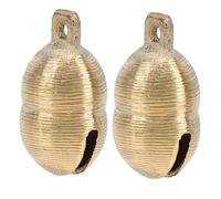UPKOCH 2pcs Pet Brass Bells Dog Collar Bells Decorative Jingle for Sheep Cattle Peanut Shape Large Size Suitable for Dog Cat Farm Animals