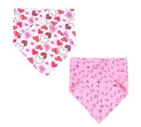UPKOCH 2Pcs Pet Lover'S Day Heart-Shaped Dog Neckerchiefs Triangle Bandanas Polyester Saliva Towels for Cats and Dogs Holiday Costume Accessories