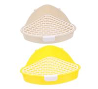 UPKOCH 2Pcs Pet Toilet for Small Animals Durable Cat Litter Box with Leak Design for Hamsters Rabbits Squirrels Indoor Outdoor Use