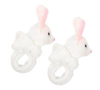 UPKOCH 2pcs Plush Animal Slap Bracelets for Kids Soft Bunny Fox Theme Party Favors for Birthday Goodie Bags and Zoo Parties