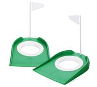 UPKOCH 2pcs Portable Golf Putting Cups Indoor Practice Equipment with Visual Flags for Beginners Sturdy Plastic Golf Training Tool for Home and Outdoor Use