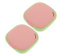 UPKOCH 2pcs Portable Retainer Case with Mirror Magnetic Closure, Orthodontic Denture Holder Box for Braces, Mouth Guard Storage, Travel-friendly Invisible Aligner Organizer