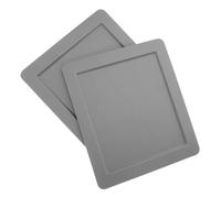 UPKOCH 2pcs Pretend Bake Tray Realistic Kitchen Accessories for Educational Cooking Play and Easy to Clean Portable Gray Bakeware
