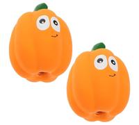 UPKOCH 2pcs Pumpkin-shaped Latex Dog Chew Squeaky Sound, Bite Resistance and Interactive Pet Training for Dogs and Pets