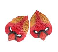 UPKOCH 2pcs Realistic Red Animal Carnival Masks for Adults for Halloween Cosplay Masquerade Parties and Festive Celebrations