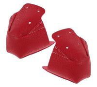 UPKOCH 2pcs Red Pu Leather Roller Skate Toe Guards Protective Covers for Skating Boots, Anti-scratch Removable Toe Caps, Suitable for Indoor Rink and Outdoor Use