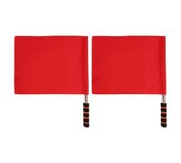 UPKOCH 2pcs Red Referee Handheld Signal Flags with Sturdy Handle for Traffic Safety and Sports Conducting High-visibility Flags for Match Cheering and Commanding