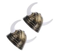UPKOCH 2pcs Reusable Viking Horned Helmet Hat for Men and Boys Lightweight Medieval Costume Accessory for Cosplay Carnival Halloween and Masquerade Festivals