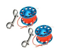 UPKOCH 2pcs Scuba Diving Reels with Anti-Tangle Aluminum Alloy Spools and Snap Hooks Underwater Snorkeling Line Holders for Precise Positioning and Streamlined Exploration
