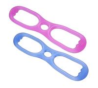 UPKOCH 2pcs Silicone Fitness Pull Rope Word Chest Developer Resistance Bands for Muscle Building Durable and Odorless Exercise Tool Blue Purple