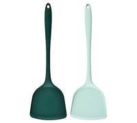 UPKOCH 2pcs Silicone Wok Spatula Kitchen Wok Turner Non-Stick Cooking Spatula Pancake Flipper Egg Omelette Spatula Heats Resistant Handle Wok Utensils for Home Kitchen