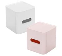 UPKOCH 2pcs Silver Tissue Box Holder Square Plastic for Bathroom Countertop