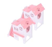 UPKOCH 2pcs Small Animal Hideout Villa for Hamsters and Guinea Pigs PVC Rabbit Castle with Sturdy Design Play and Sleep Hideaway for Small Pets Suitable for Exercise and Training