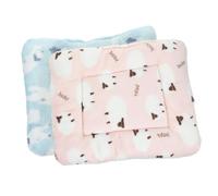 UPKOCH 2pcs Small Animal Sleeping Pad Thick Insulated Pet Bed Mat with Cute Print Reusable Hamster Blanket for Guinea Pigs and Rabbits Warm Autumn Winter Bedding
