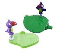 UPKOCH 2Pcs Small Parrot Playstand Perch for Cockatiels and Conures, Leaf-Shaped Plastic Bird Platform with Rocking, Comfortable Outdoor Perch for Parakeets and Small Birds