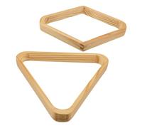 UPKOCH 2pcs Solid Wood Billiard Ball Fixing Rack Pool Table Triangles for Precise Positioning Compact and Portable Billiards Accessories for Casual and Competitive Play