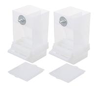 UPKOCH 2pcs Splash Bird Feeder Pet Bird Feeder Ornament for Parrot Canary Cockatiel Finch