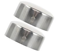 UPKOCH 2Pcs Stainless Steel Handrail End Caps Pipe Plugs for Wood Rail Smooth Finish Protective Tube Fittings for Stair and Bannister Applications