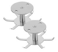 UPKOCH 2pcs Stainless Steel Kitchen Hooks for Hanging Bags and Towels, Rotatable Six Claw Design, Sturdy Wall Under Cabinet Organizer for Kitchen Accessories