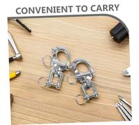 UPKOCH 2pcs Stainless Steel Swivel Hook Quick Release Snap Shackle for Heavy Duty Boat Rigging Forkstyle Handpull Design for Fast Detachment Sailboat Hardware Shackles