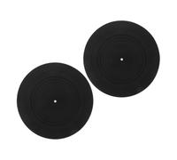 UPKOCH 2pcs Static Silicone Turntable Mats Vinyl Record Player Slipmats for Turntable Platter Mat Replacement