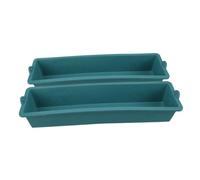 UPKOCH 2pcs Sturdy Plastic Poultry Feeding Container and Livestock Feed Trough Set for Chicken Duck Goose Farm Use Water Bucket Compatible for Goat Pig Sheep Feeding