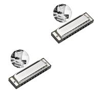 UPKOCH 2pcs Swan Harmonica Tones c Blues Harmonica for Mouth Organ Playing Sliver