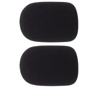 UPKOCH 2Pcs Thickened Microphone Protectors Breathable Sponge Covers for Ktv Easy to Install Enhanced Fit Prevents Saliva Black Color for Professional Use