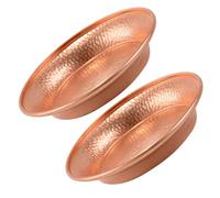UPKOCH 2pcs Tibetan Buddhist Offering Bowls Copper Multi-Purpose Holy Water Bowls with Fine Workmanship for Home Meditation and Decorative Use